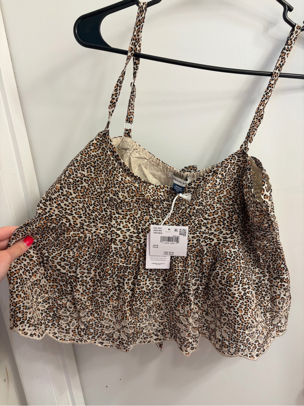 American Eagle Outfitters Leopard Print Camisole in Brown and Cream